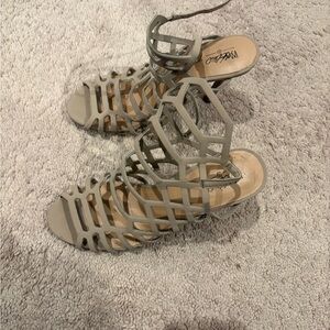 Massimo Gray Strappy Heels